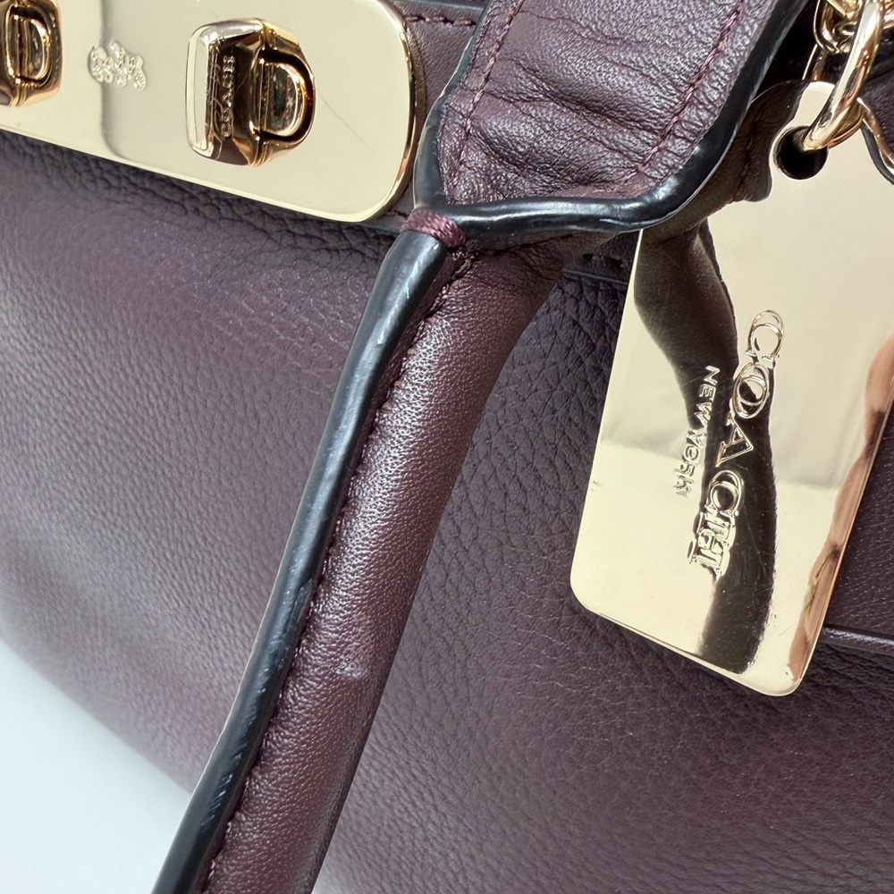 Coach Swagger Carry All Bag in Oxblood Leather - Picture 15 of 15